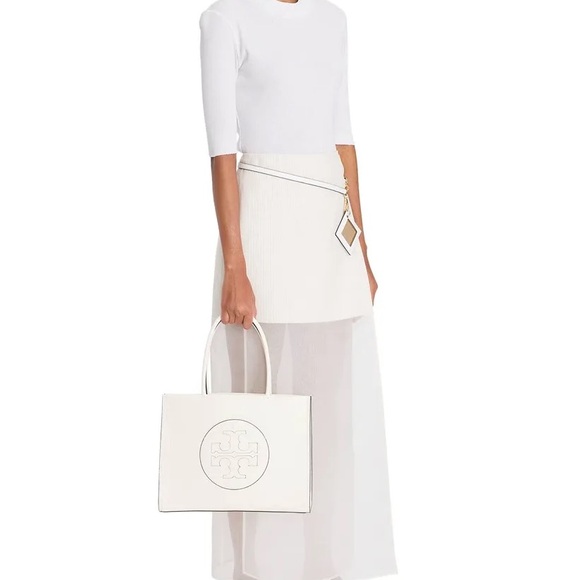 NWT , tory burch ella bio small tote warm white 145612 - Picture 16 of 16